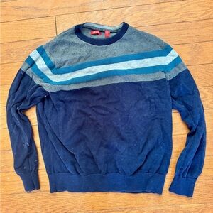 IZOD Men's Blue and Gray Sweater